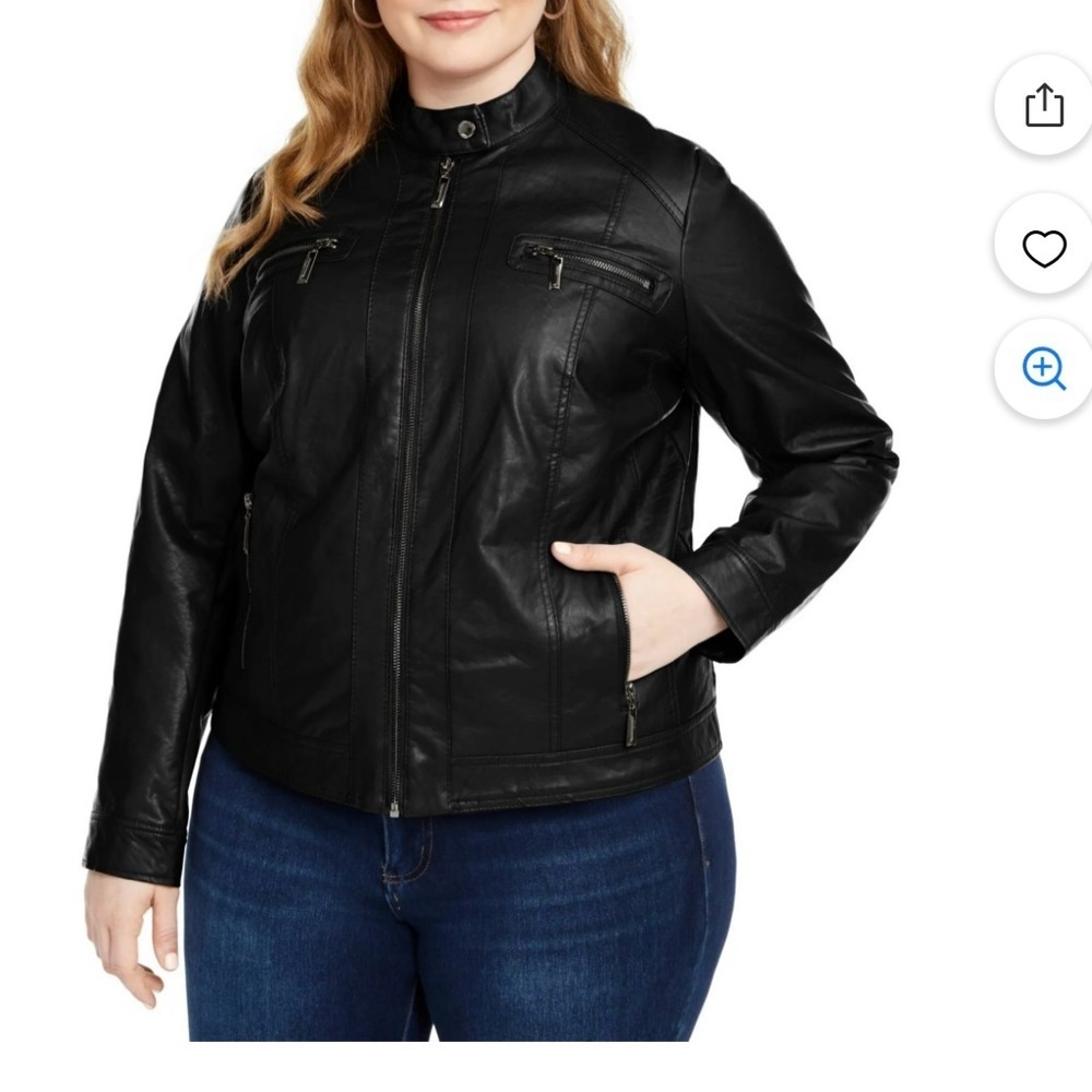 Women's Avenue Black Leather Jacket Mob wives vibe